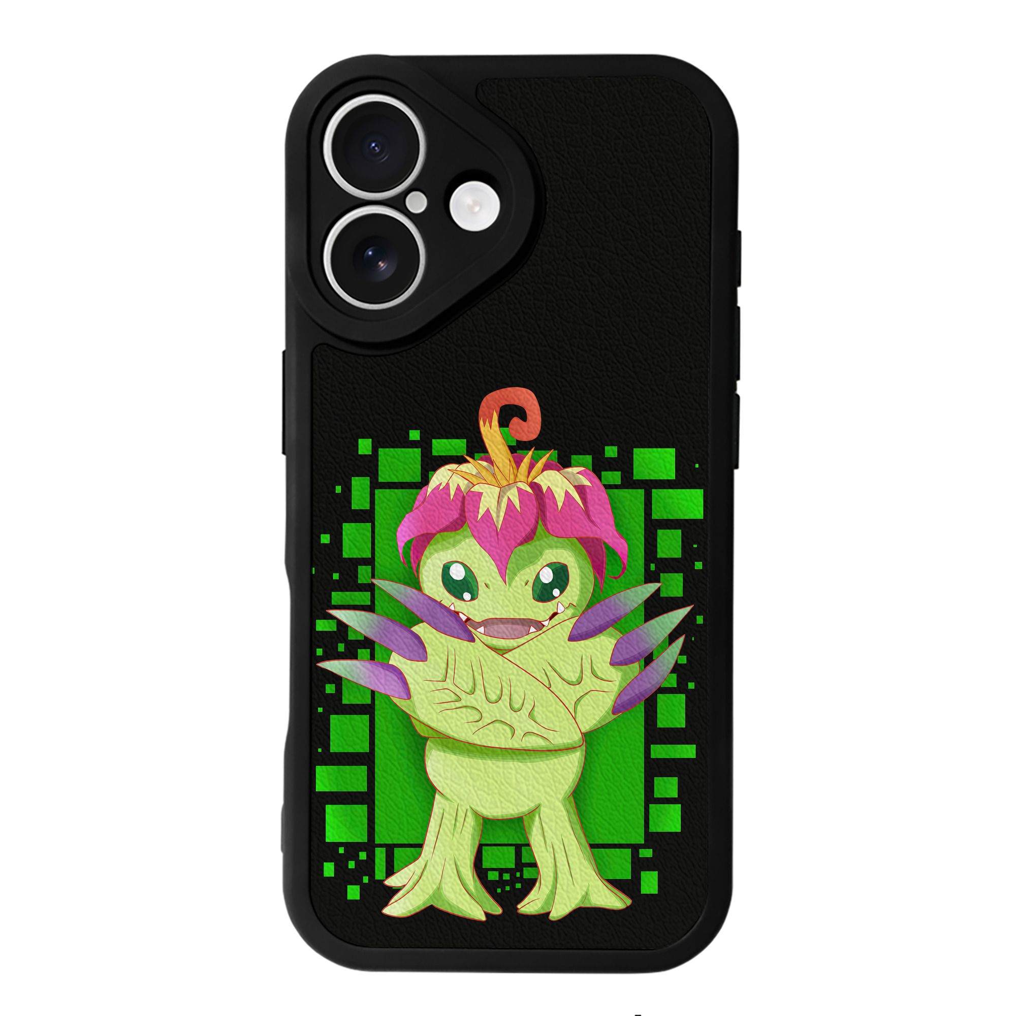 （画像用） Digimon デジタルモンスター/デジモン 【iPhone 16シリーズ対応】シリコンスマホケース（レザー調） 材質：シリコン